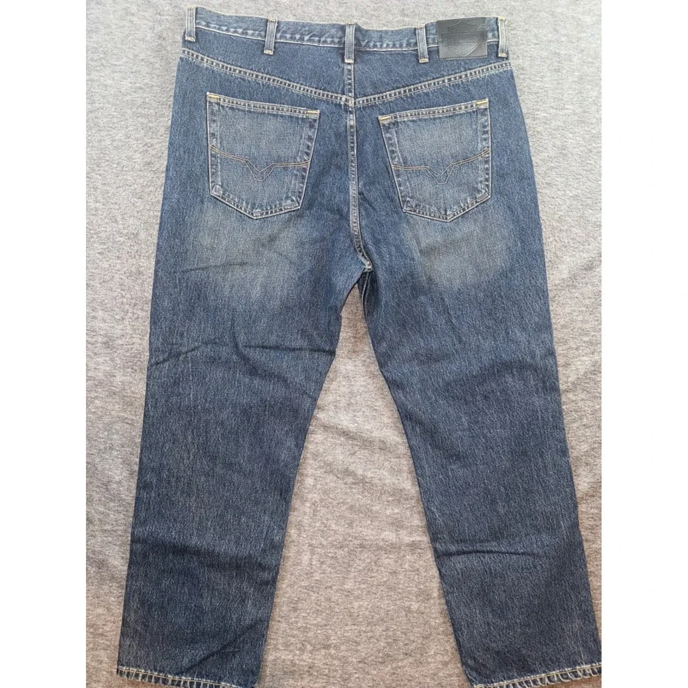 Harley Davidson Men Traditional Fit Jeans Blue Motorcycle Denim 40x30 NEW *READ* - Picture 7 of 10